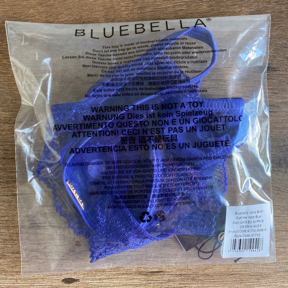 Bluebella Irene Brief Surf the Web Blue